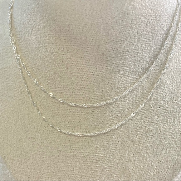 Beautiful wave 30” Sterling silver 925 Chain - Picture 3 of 6